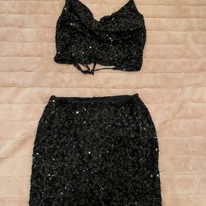 Fashion nova two piece skirt set